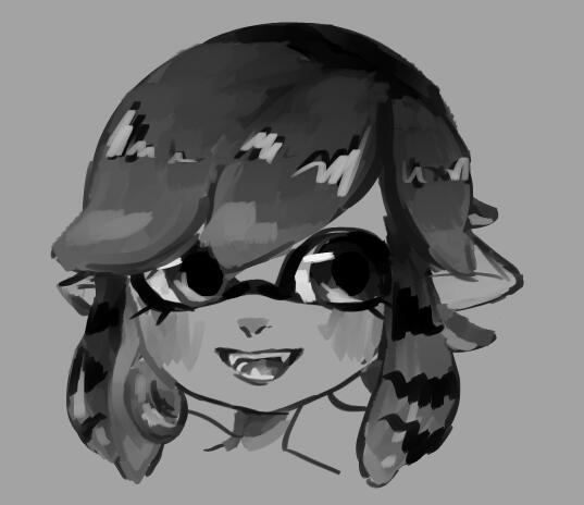 shaded sketch, Splatoon fanart